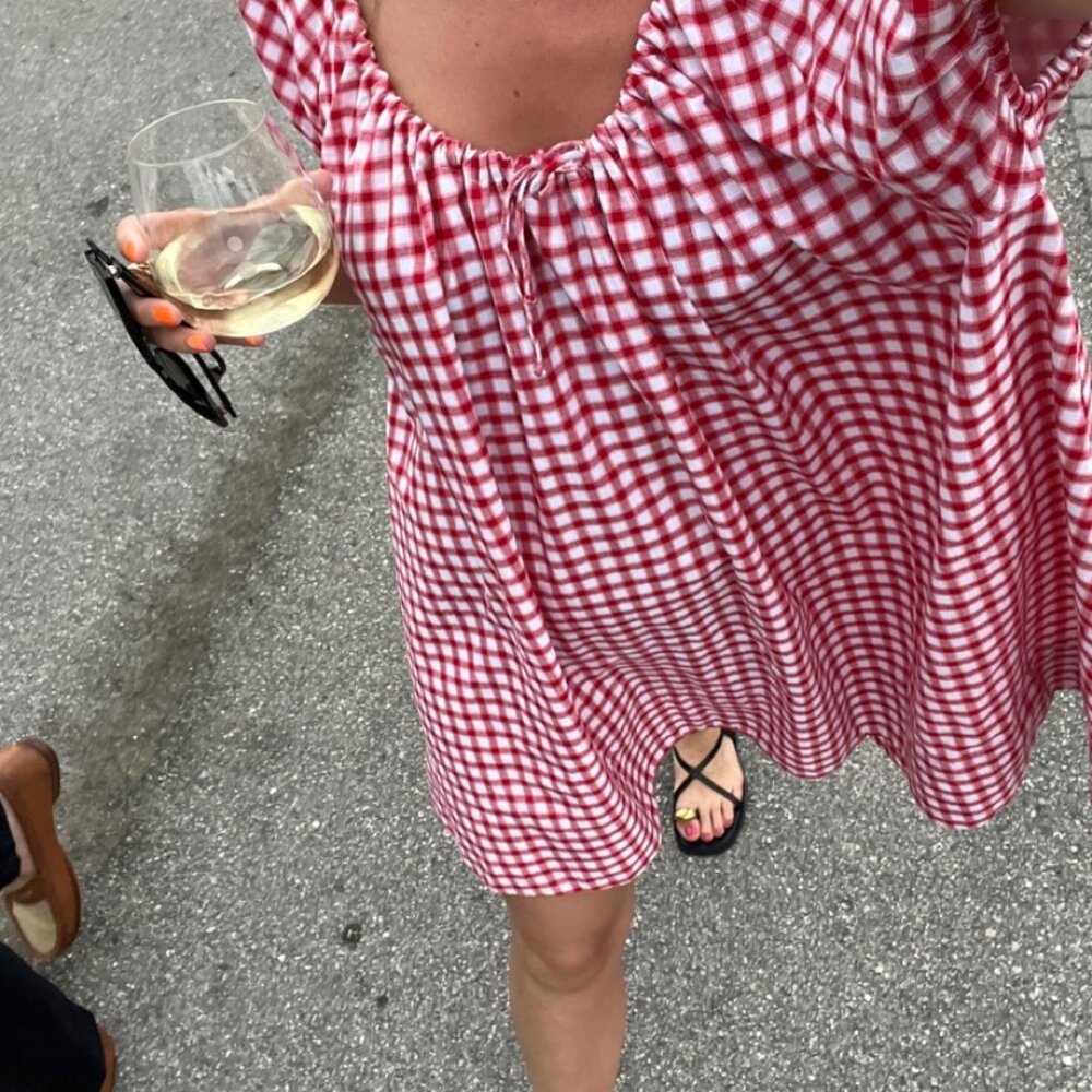 Oak Meadow Gingham Puff Sleeve Dress